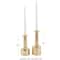 Gold Aluminum Taper Candle Holder with Rounded Bases Set